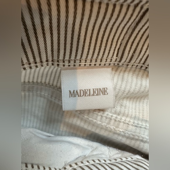 Madeline Cream and Black Striped Pants- size 10 - Picture 2 of 7